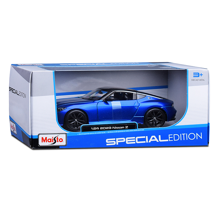 Машинка Die-cast 2023 Nissan Z, 1:24, синяя, открывающиеся двери, Maisto, 32904BU (10013160/151223/3