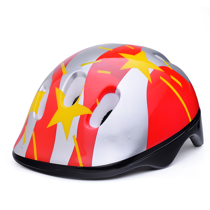 Защитный шлем для детей 00-3802 "Звезды" красный