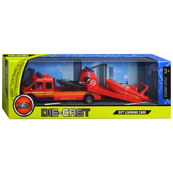 Набор 889-329 "Эвакуатор" с техникой, в коробке