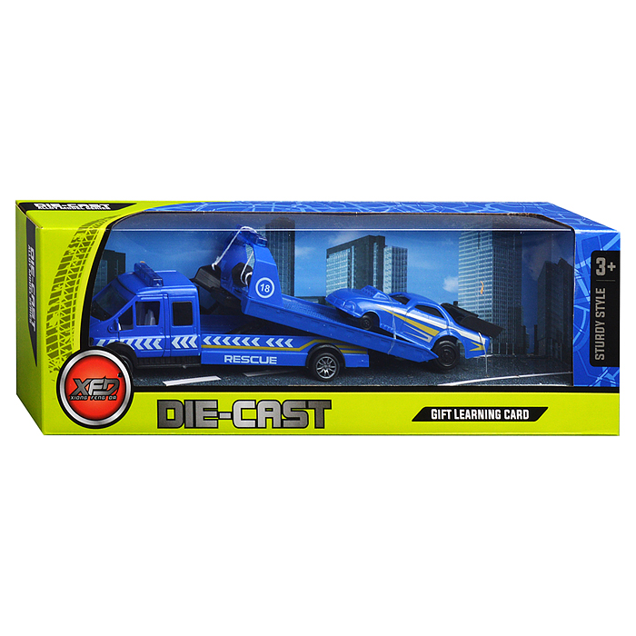 Набор 889-329 "Эвакуатор" с техникой, в коробке