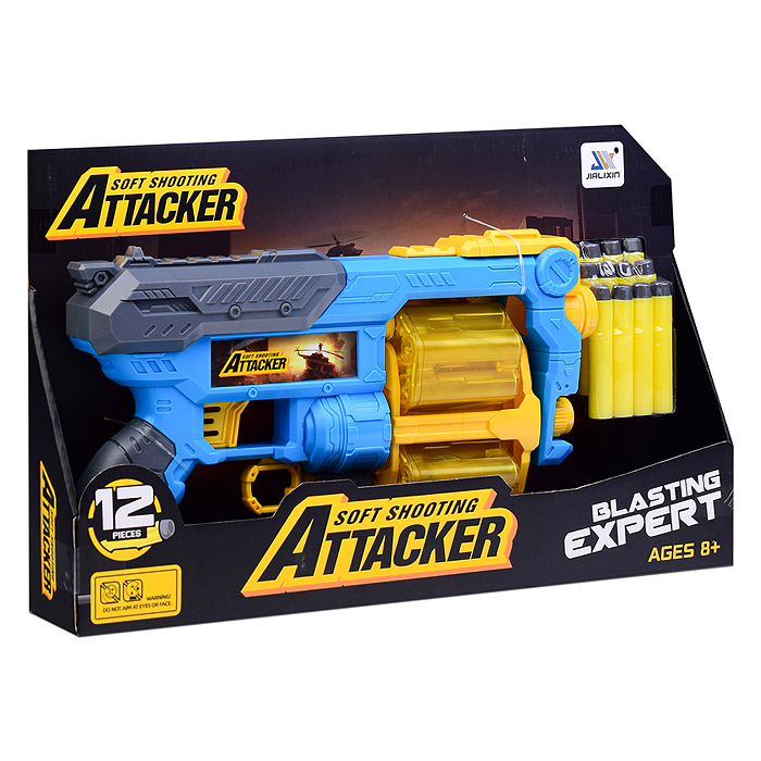 Фото к товару Бластер JLX8603 "Attacker" в коробке Бластер JLX8603 "Attacker" в коробке