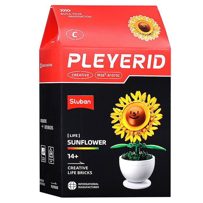 Конструктор M38-B1073 "Растение в горшке" в ассортименте, (упак. 6шт.) в коробке