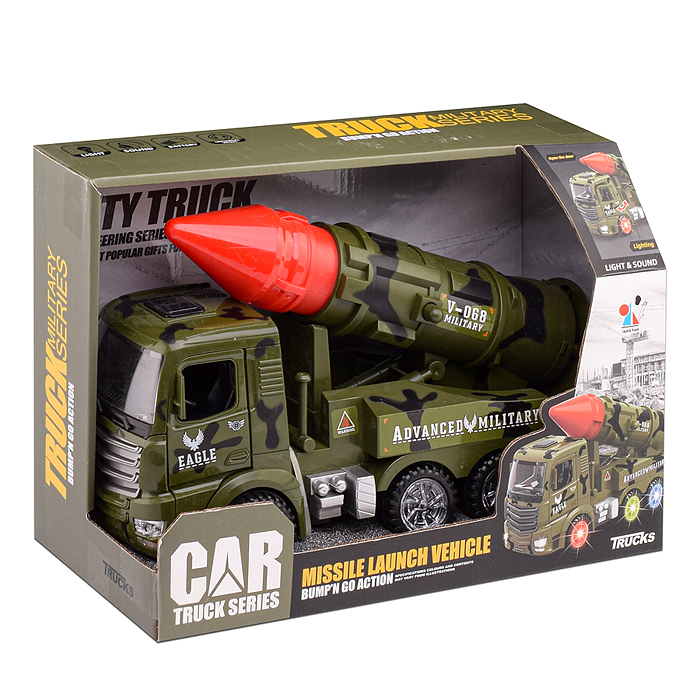 Машина YF3219A "Военная машина с ракетой" в коробке