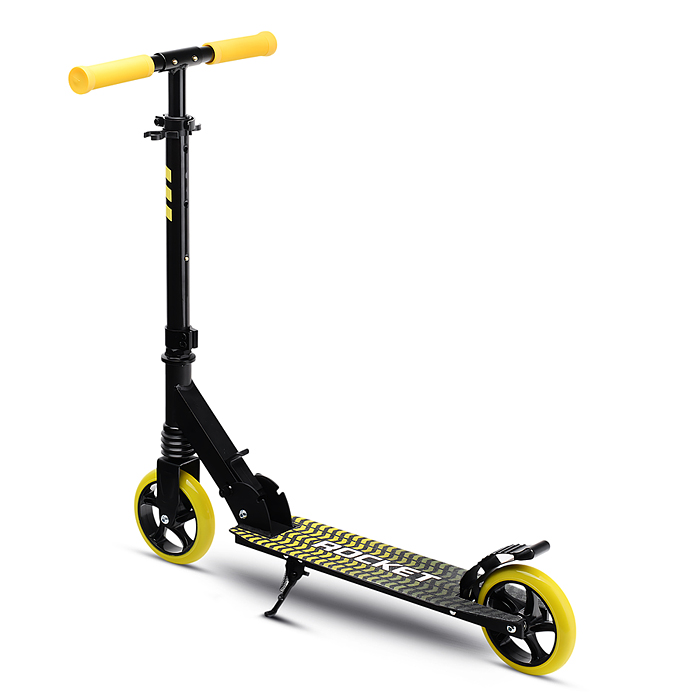 Самокат детский R0201 ROCKET,алюминиевый, колеса PU, 145 мм, жёлтый