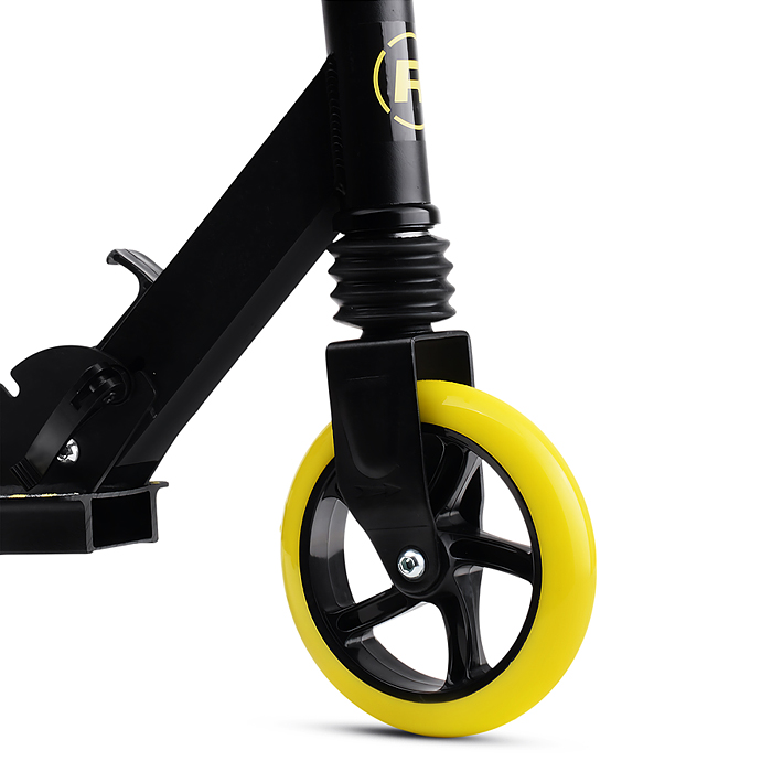 Самокат детский R0201 ROCKET,алюминиевый, колеса PU, 145 мм, жёлтый