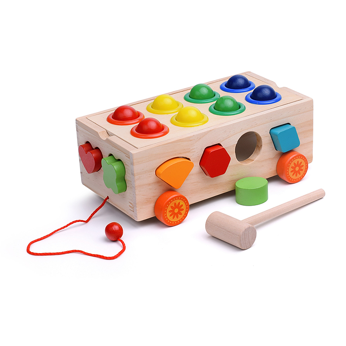 Сортер D1890 "Трейлер-стучалка с геометрическими фигурами"