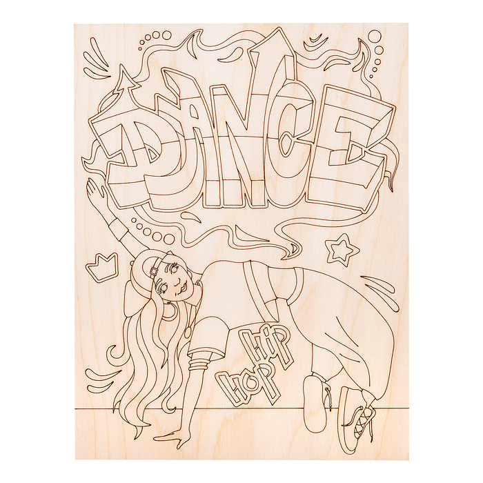 Роспись по дереву. Картина. Уличный стиль"Хип-хоп"