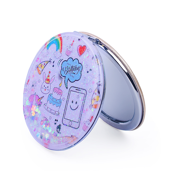 Зеркальце 00-4501 "Единорожка с блестками" в пакете