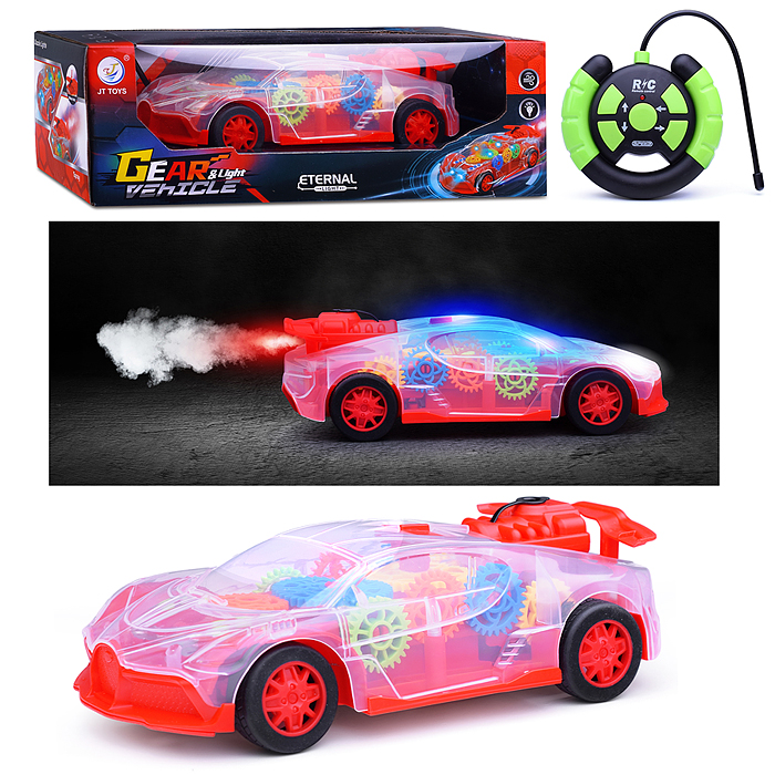 Машина JT675 "Спортивная" с распылителем, р/у, 27 MHz, в коробке