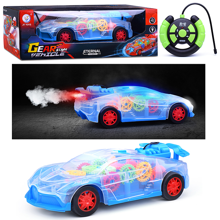 Машина JT675 "Спортивная" с распылителем, р/у, 27 MHz, в коробке