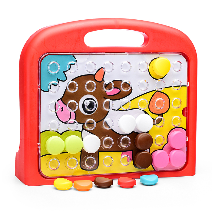 Фото к товару Моя первая мозаика ТИП 8 (48 фишек, 8 карточек, поле, чемодан) Моя первая мозаика ТИП 8 (48 фишек, 8 карточек, поле, чемодан)