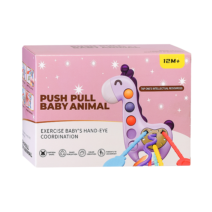 Погремушка-грызунок 2100B "Жирафик" в коробке