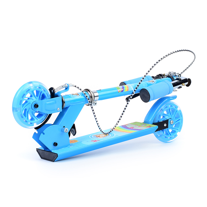 Самокат U038453Y 2-х кол., голубой, PU/ 125 мм,ABEC 7, в коробке