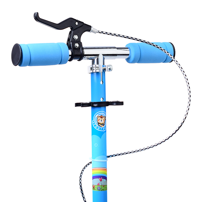 Самокат U038453Y 2-х кол., голубой, PU/ 125 мм,ABEC 7, в коробке