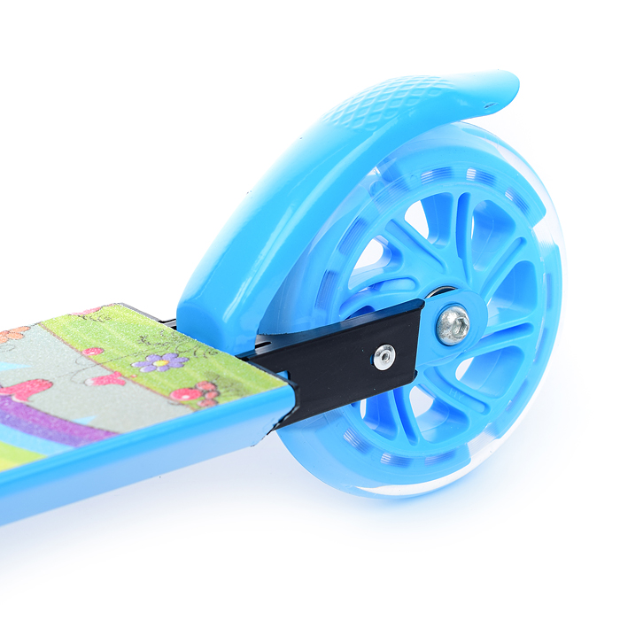 Самокат U038453Y 2-х кол., голубой, PU/ 125 мм,ABEC 7, в коробке