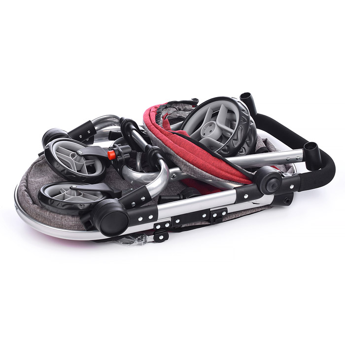 Коляска для кукол 9695 металлическая, 2в1, в коробке