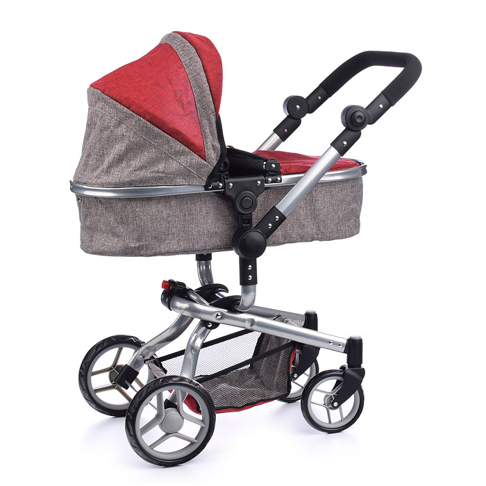 Коляска для кукол 9695 металлическая, 2в1, в коробке