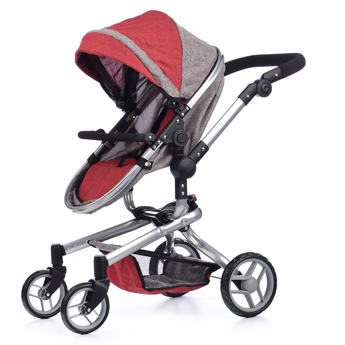 Коляска для кукол 9695 металлическая, 2в1, в коробке