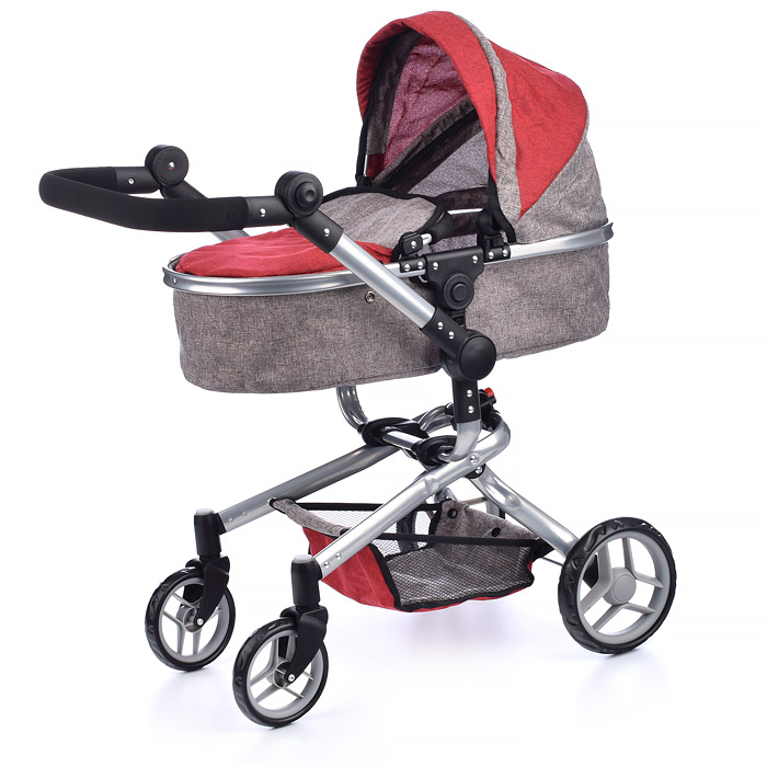 Коляска для кукол 9695 металлическая, 2в1, в коробке