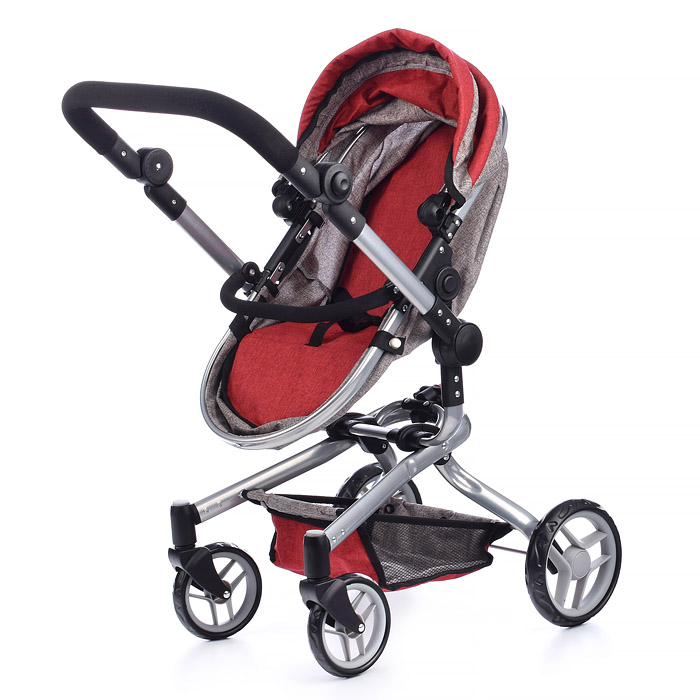 Коляска для кукол 9695 металлическая, 2в1, в коробке