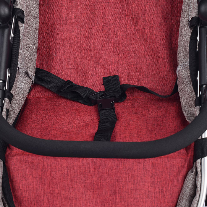 Коляска для кукол 9695 металлическая, 2в1, в коробке