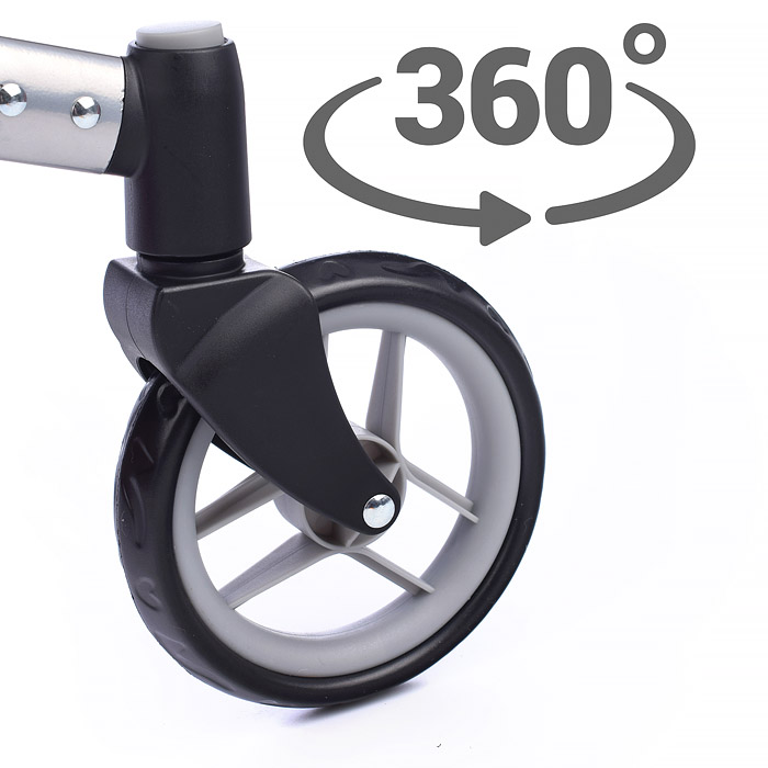 Коляска для кукол 9695 металлическая, 2в1, в коробке