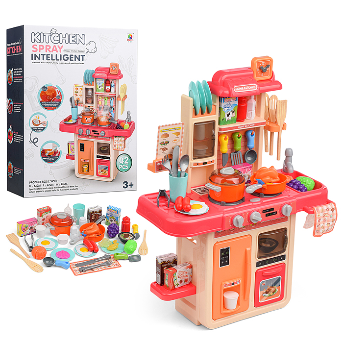 Игровой набор кухня MJL-708 "Время игры" цвет красный, в коробке