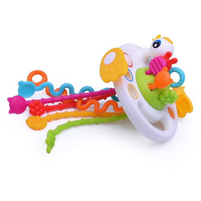 Игрушка развивающая Y0082 "Разноцветные тянучки. Утёнок" в коробке