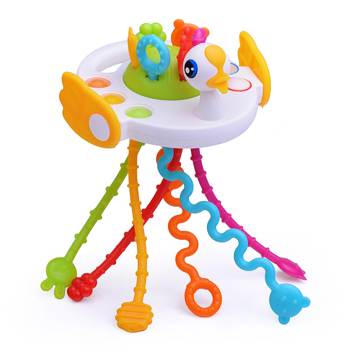 Игрушка развивающая Y0082 "Разноцветные тянучки. Утёнок" в коробке