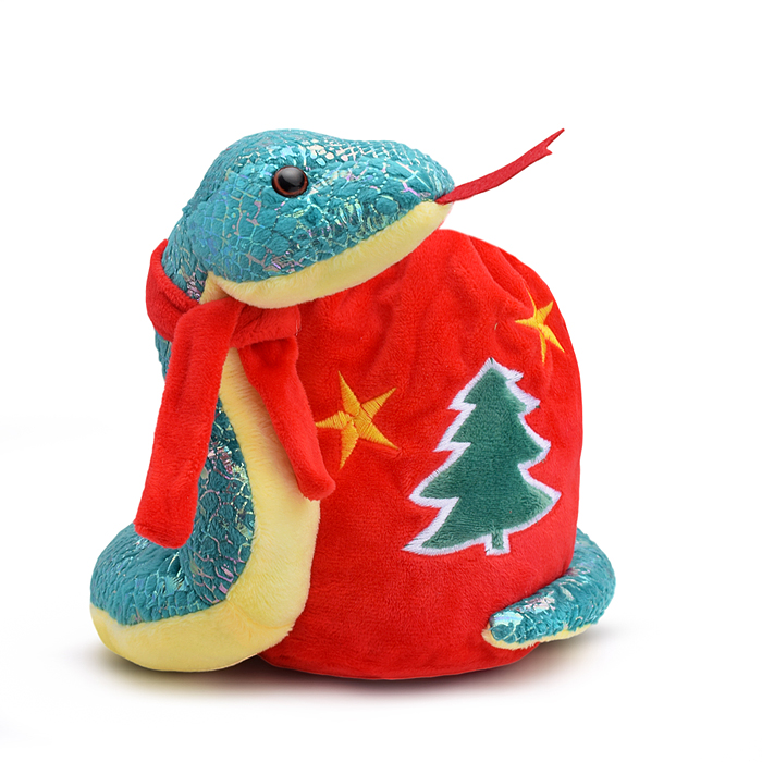 Мягкая игрушка S2146 "Змея" с мешком для подарка, 17см
