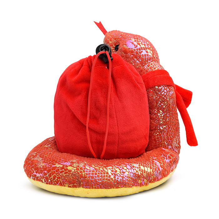 Мягкая игрушка S2146 "Змея" с мешком для подарка, 17см