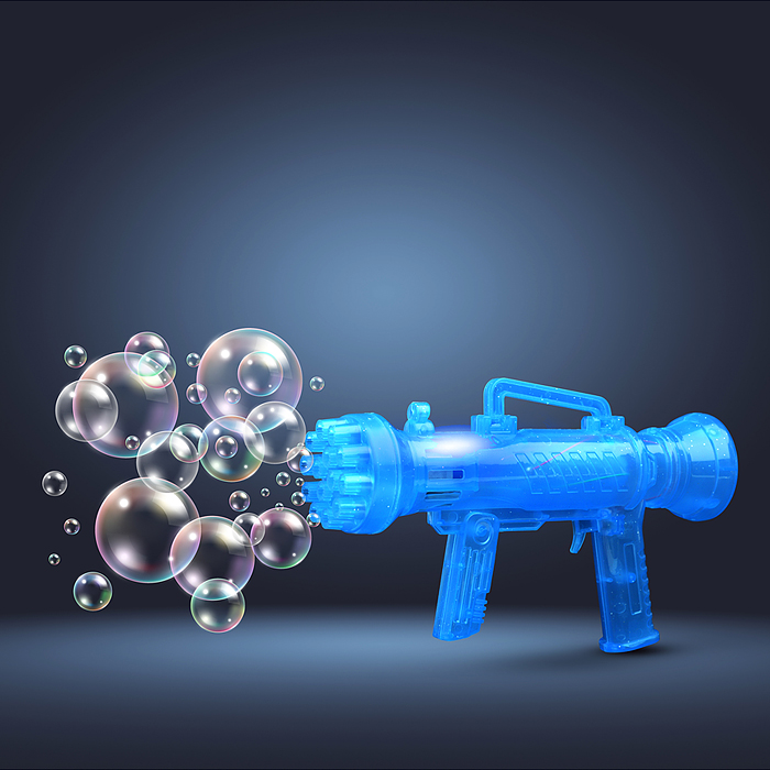 Бластер UT0103-2 для мыльных пузырей (14 отверстий) в коробке