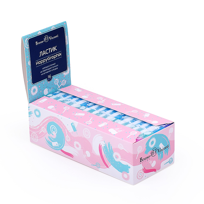 Ластик "HappyGraphix. Мармеладки маленькие" 4 цвета