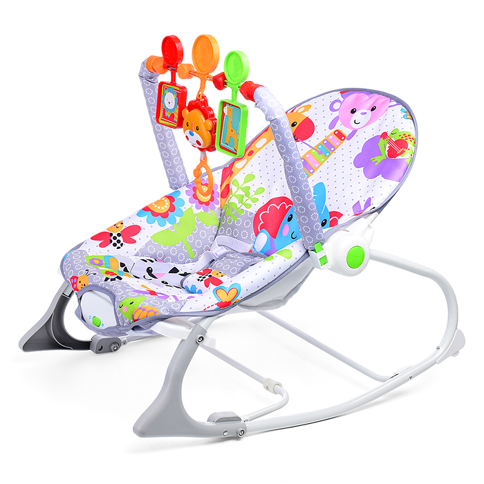 Шезлонг детский 69817 "Зоопарк" в коробке