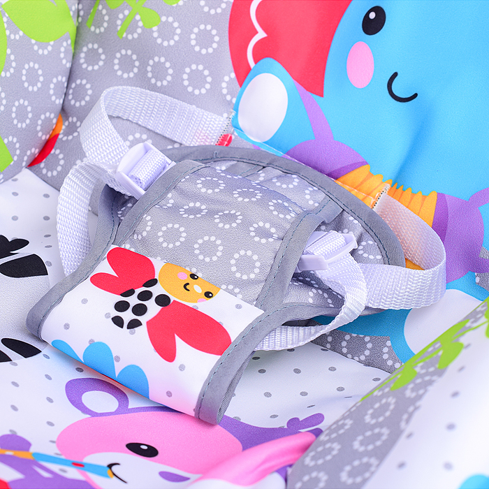 Шезлонг детский 69817 "Зоопарк" в коробке