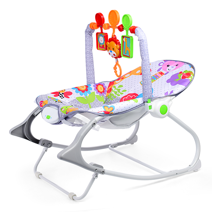 Шезлонг детский 69817 "Зоопарк" в коробке