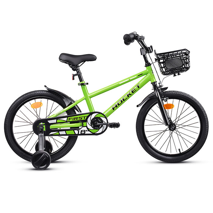 Велосипед 18" Rocket First, цвет зеленый Велосипед 18" Rocket First, цвет зеленый