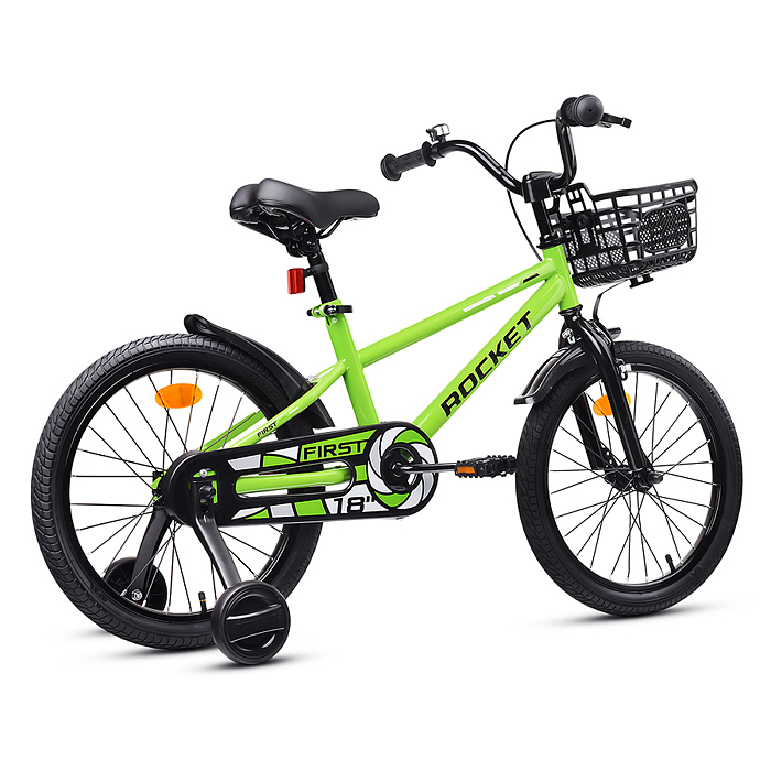 Велосипед 18" Rocket First, цвет зеленый 