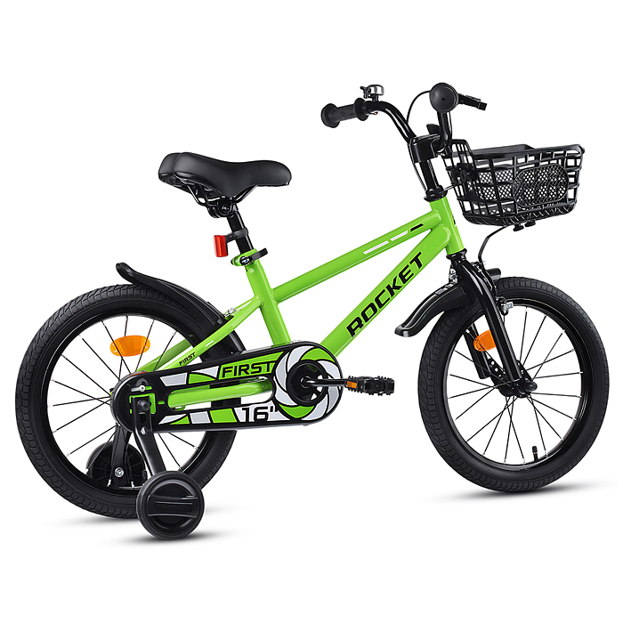 Велосипед 16" Rocket First, цвет зеленый 