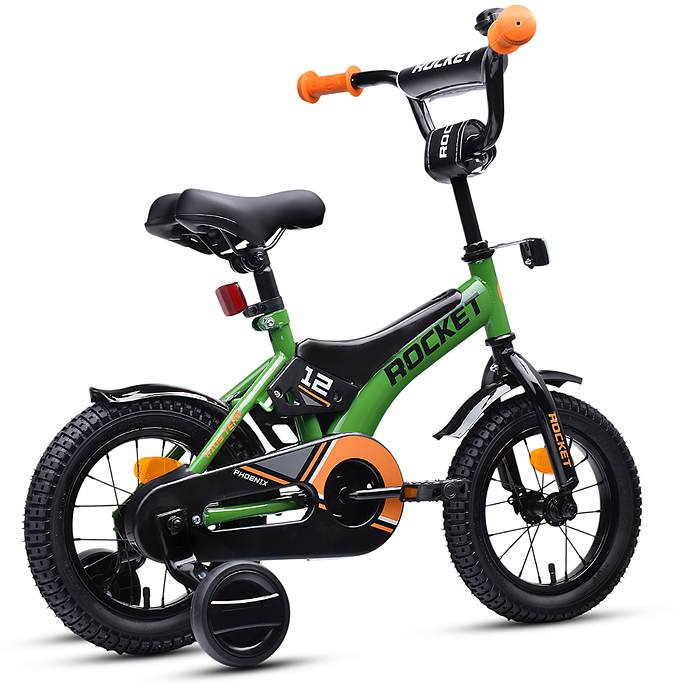 Велосипед 12" Rocket Phoenix, цвет зеленый
