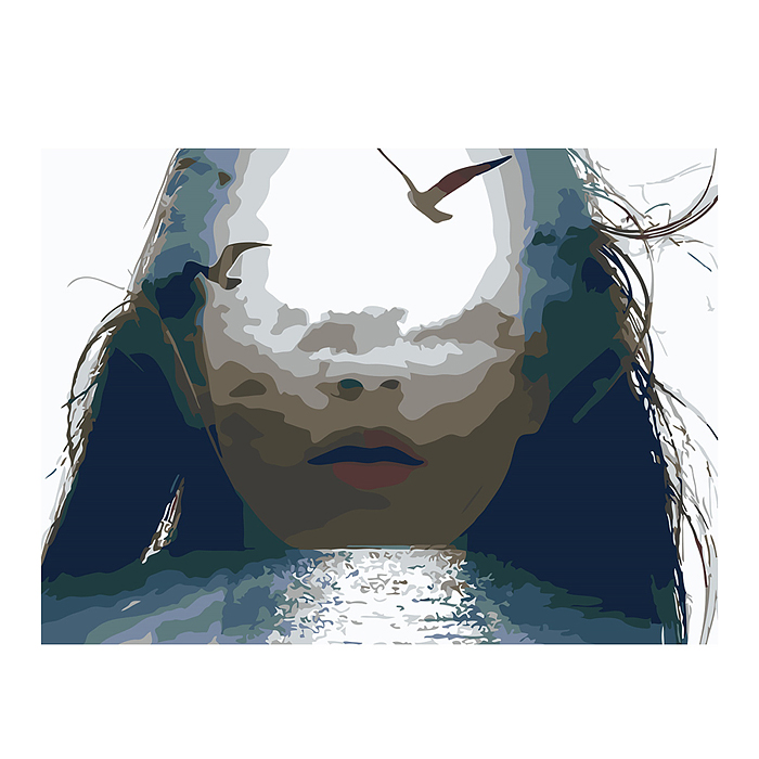 Холст с красками 22х30 по номерам "Мечта о море" (15цв.) 