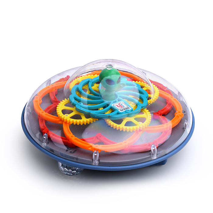 Летающая тарелка YJ388-69 на батарейках, в коробке