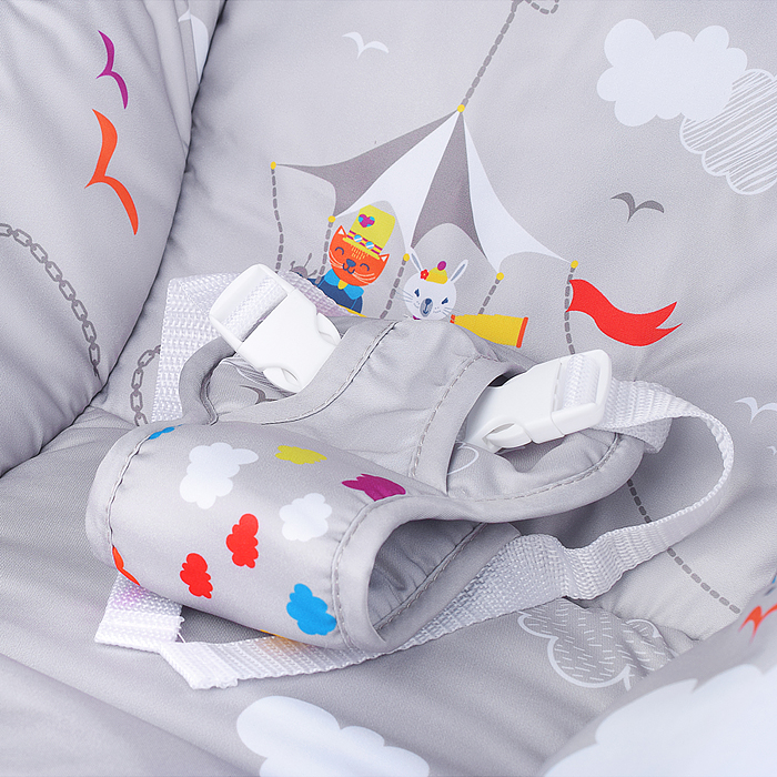 Шезлонг детский 715-1C "Морской" музыка, вибрация, в коробке