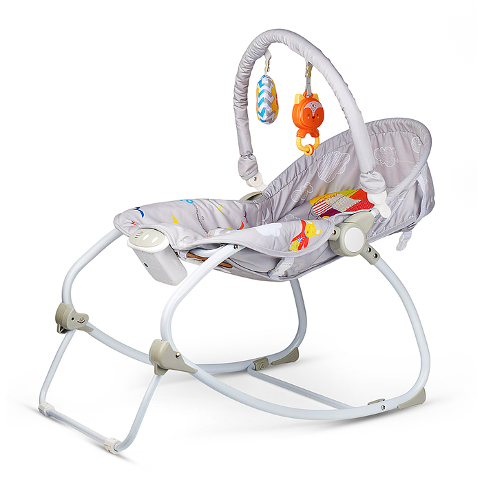 Шезлонг детский 715-1C "Морской" музыка, вибрация, в коробке