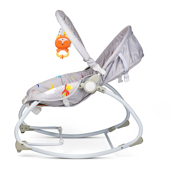 Шезлонг детский 715-1C "Морской" музыка, вибрация, в коробке