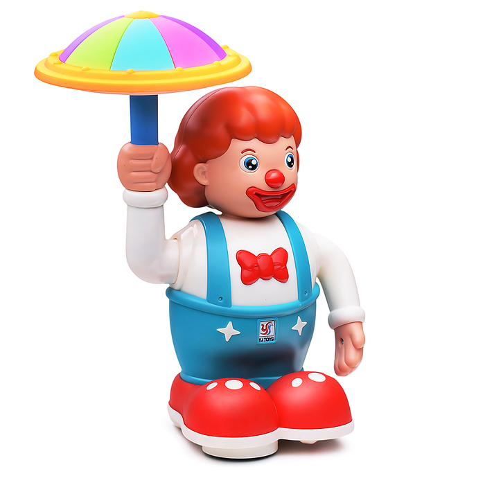 Интерактивная игрушка YJ-3050 "Клоун" на батарейках, в коробке