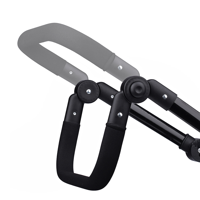 Коляска для кукол 9641 металлическая, регулируемая ручка, с корзиной, цвет розовый