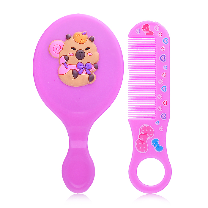 Расческа 00-6610 "Микс" с зеркальцем