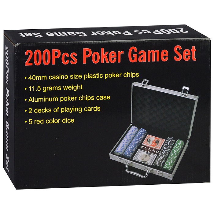 Фото к товару Набор для игры в покер (200 фишек) Набор для игры в покер (200 фишек)