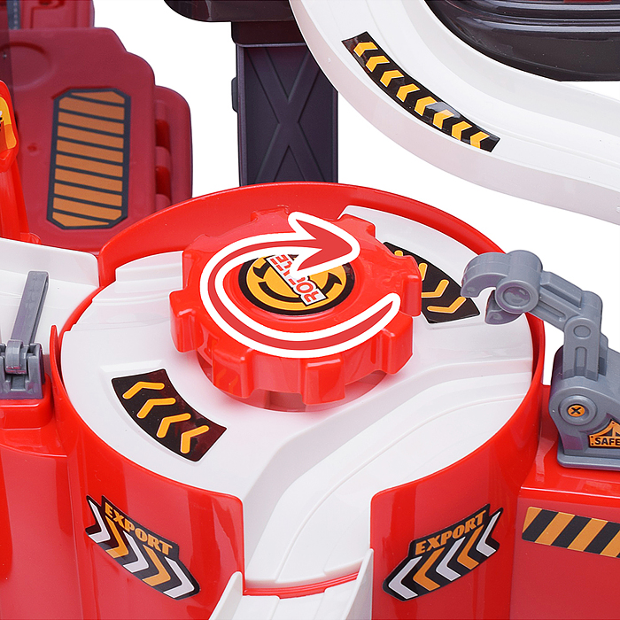 Парковка-трек JP588-11 "Пожарная часть" в коробке